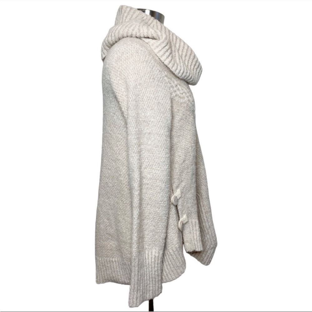 ANGEL OF THE NORTH Cowl Neck Cable Knit Sweater size M